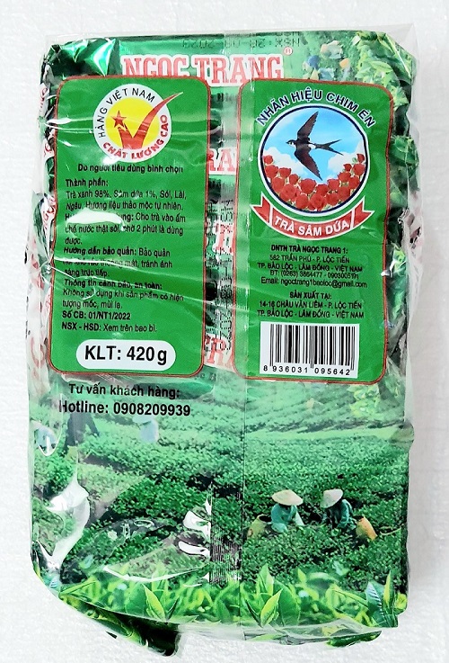 Trà Ngọc Trang Sâm Dứa ( bịch 6 gói  x gói 70g ) Bao 10 bịch